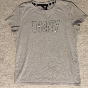 DKNY Gray Short Sleeve Tee Casual Essential